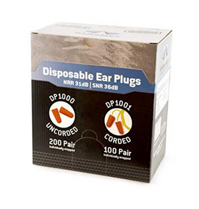 Pyramex Disposable Uncorded Earplugs - 200 Pair Per Box